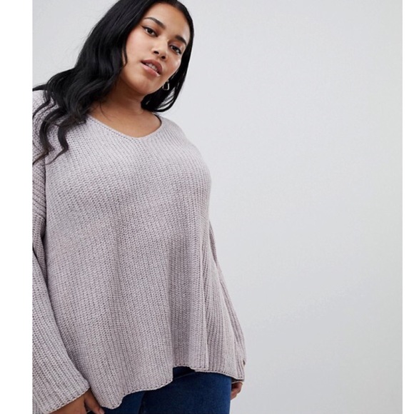 ASOS Curve Sweaters - ASOS Curve Brave Soul Chenille V-neck Sweater